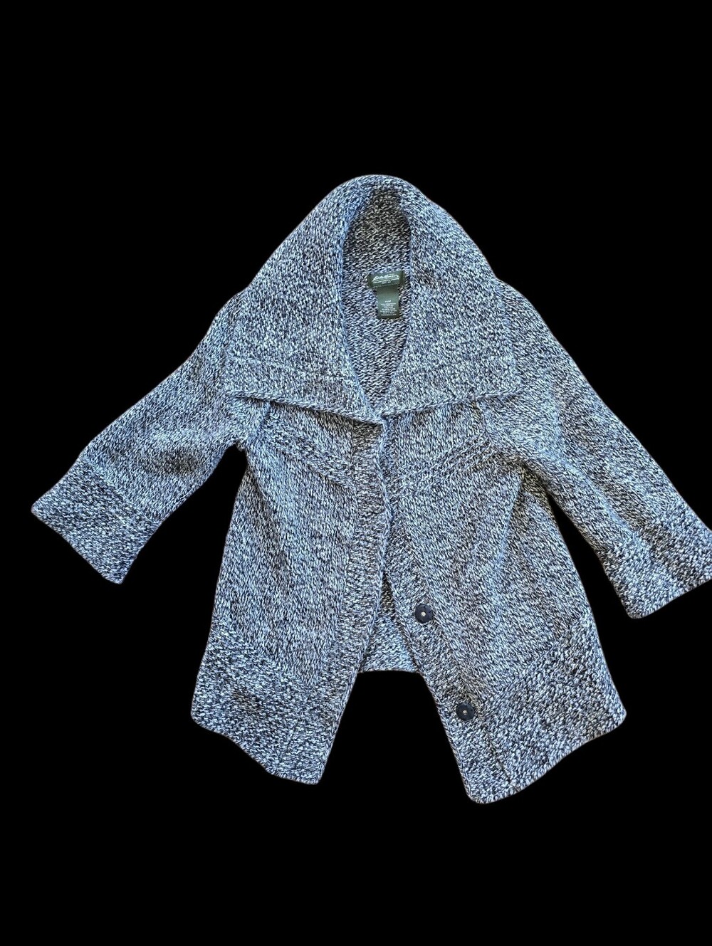 Eddie Bauer Wool Alpaca Blend Marled Sweater Cardigan Size Medium